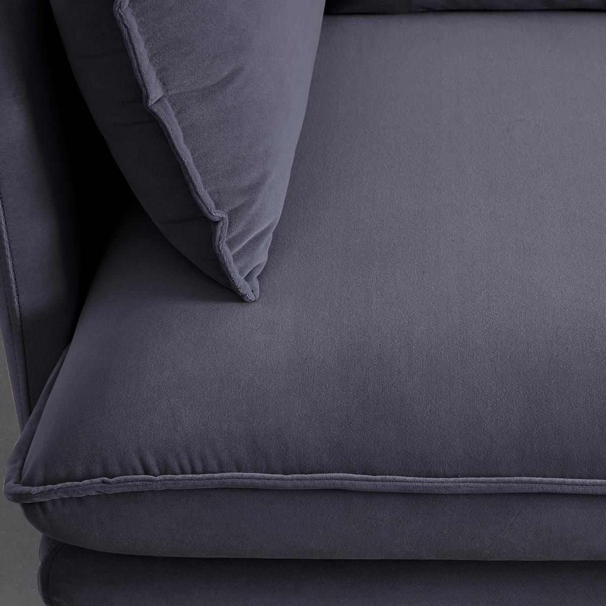 Sedacia súprava ROSA sivá - čierna/sivá, Modern, kov/textil (226/84/163cm) - Bessagi Home