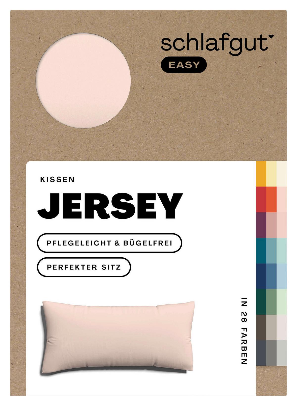 Kopfpolsterbezug Easy Jersey - Hellrot, Basics, Textil (40/80cm) - Schlafgut