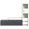 Obývacia stena JACKY - biela/antracitová, Modern, kompozitné drevo/plast (230/184/37cm) - Mömax