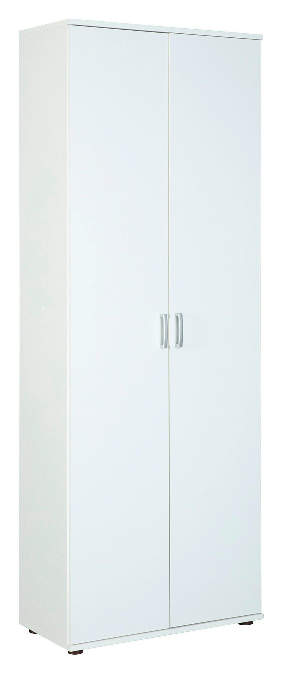 Mehrzweckschrank Arconati B: 70 cm Weiß - Schwarz/Weiß, Basics, Holzwerkstoff (70/189/34cm) - MID.YOU