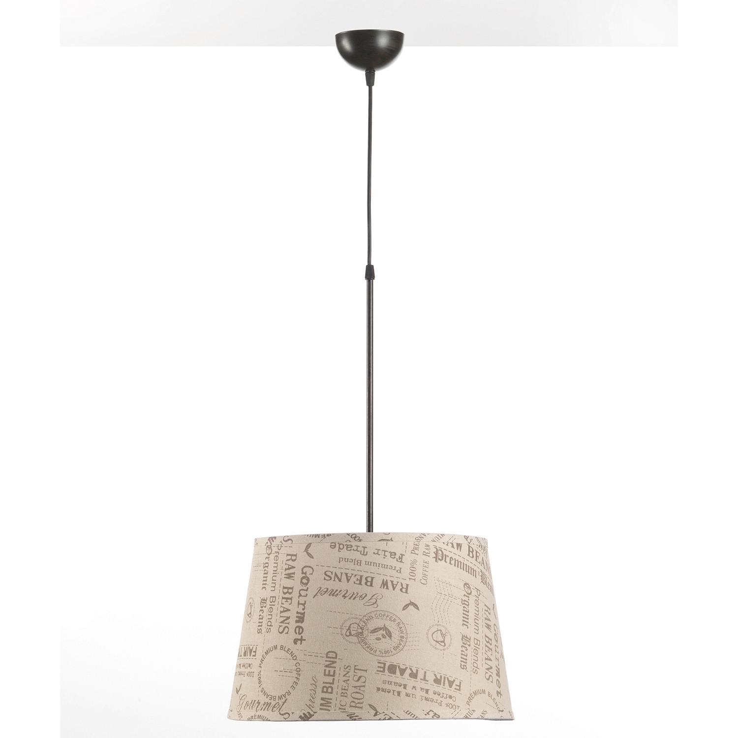 Hängeleuchte Cognac L: 40 cm 22w - Cognac, Basics, Textil (40/40/90cm)