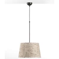 Hängeleuchte Cognac L: 40 cm 22w - Cognac, Basics, Textil (40/40/90cm)