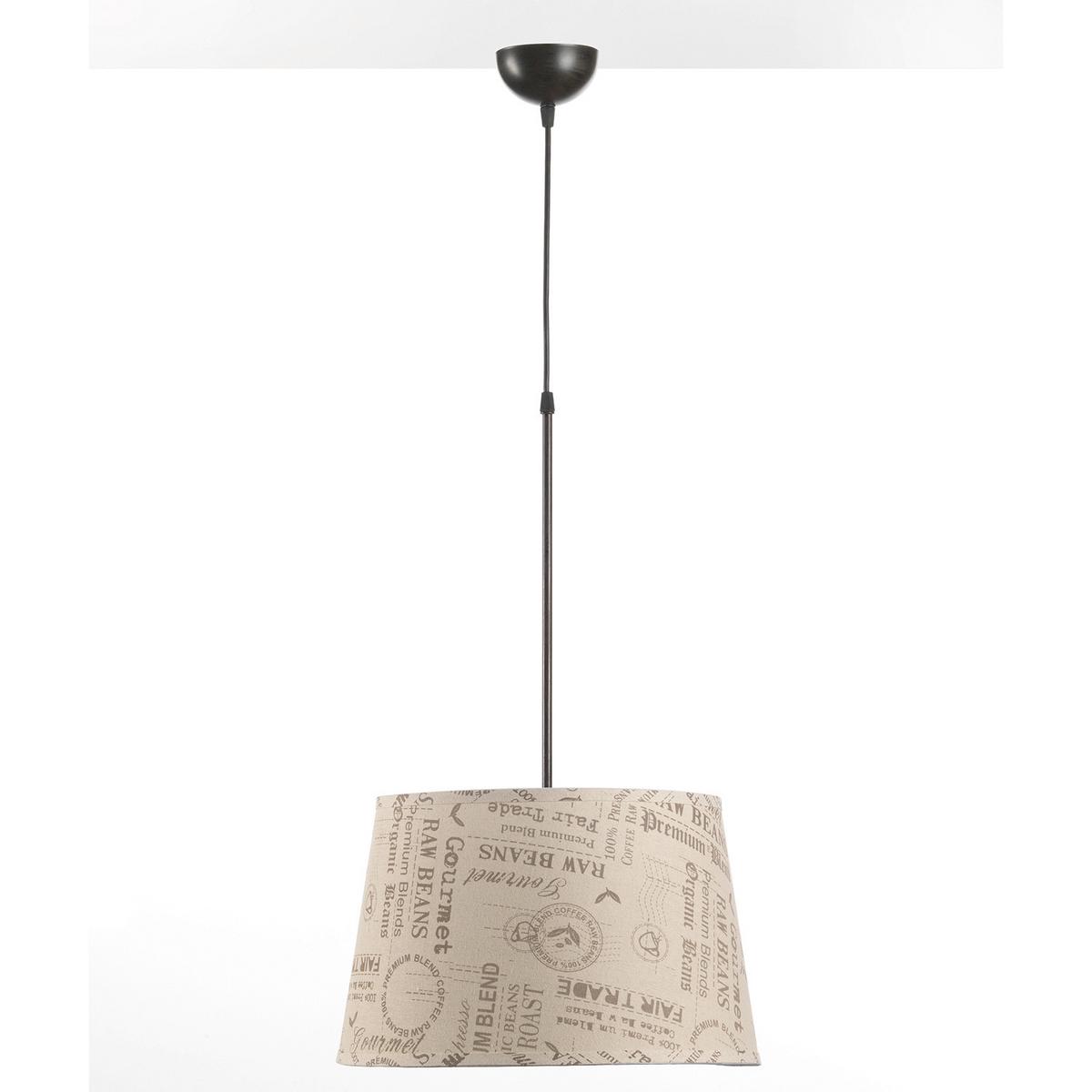Hängeleuchte Cognac L: 40 cm 22w - Cognac, Basics, Textil (40/40/90cm)