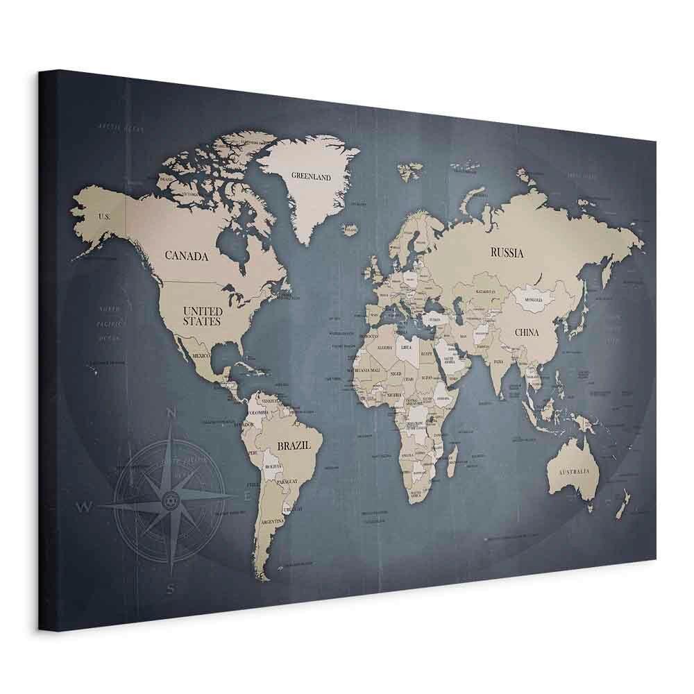 Leinwandbild Grau Beige B: 120 Cm
