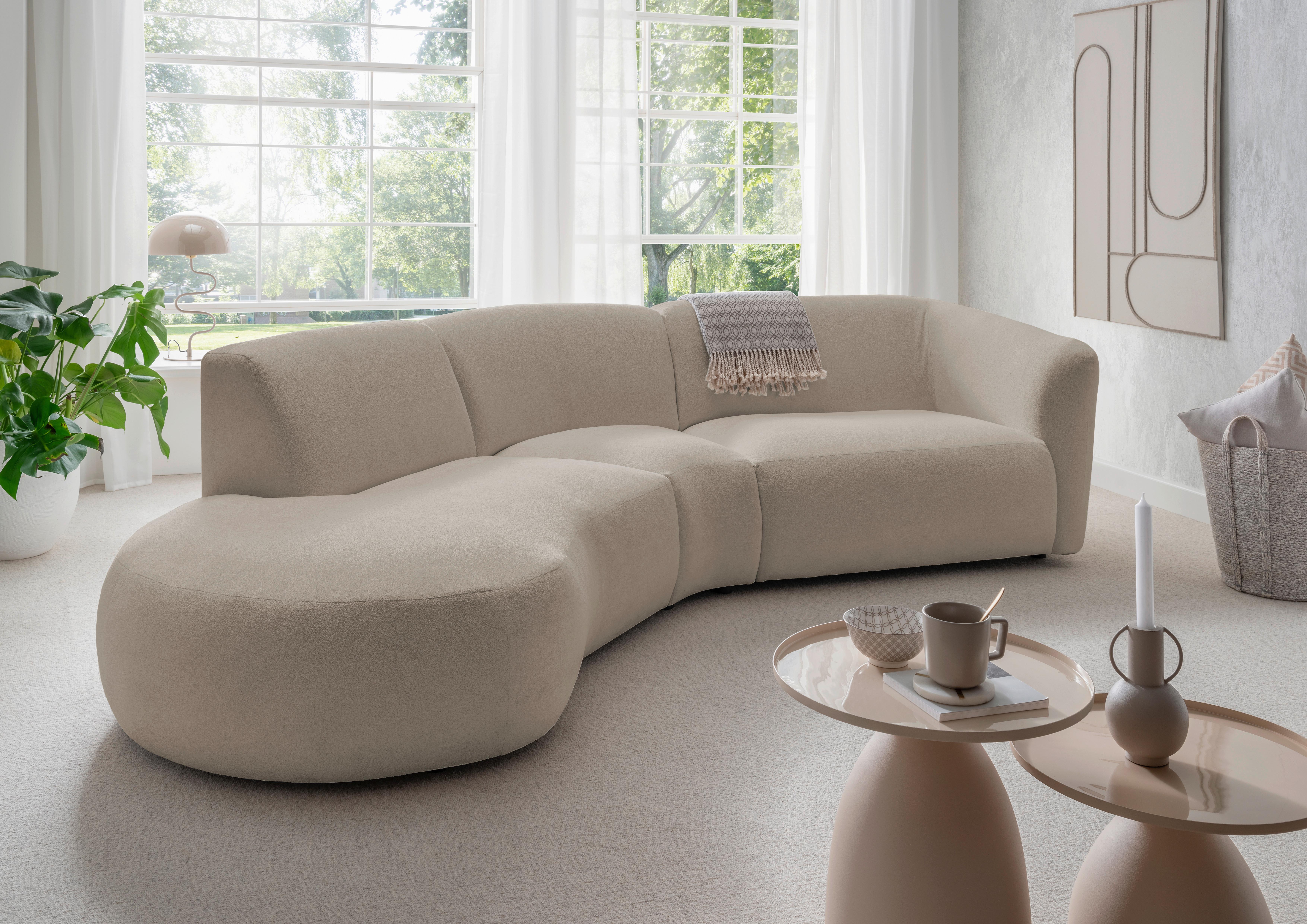 Ecksofa Jesi, Taupe S: 182x276 Cm - Taupe/Schwarz, MODERN, Textil (182/276cm) - Livetastic