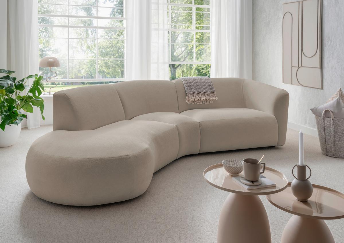 Ecksofa Jesi, Taupe S: 182x276 Cm - Taupe/Schwarz, MODERN, Textil (182/276cm) - Livetastic