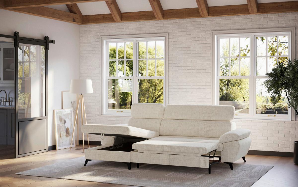 Sarokkanapé Hudson - textil (166/261cm)