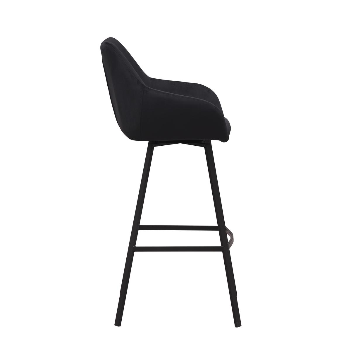 SADA BAROVÝCH ŽIDLÍ CASPER - černá, Moderní, kov/textil (55cm) - MID.YOU