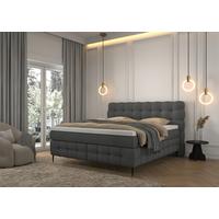 Boxspring- Ágy Scarlett 180/200 Cm - szürke, Konventionell, faalapú anyag/textil (180/200cm)