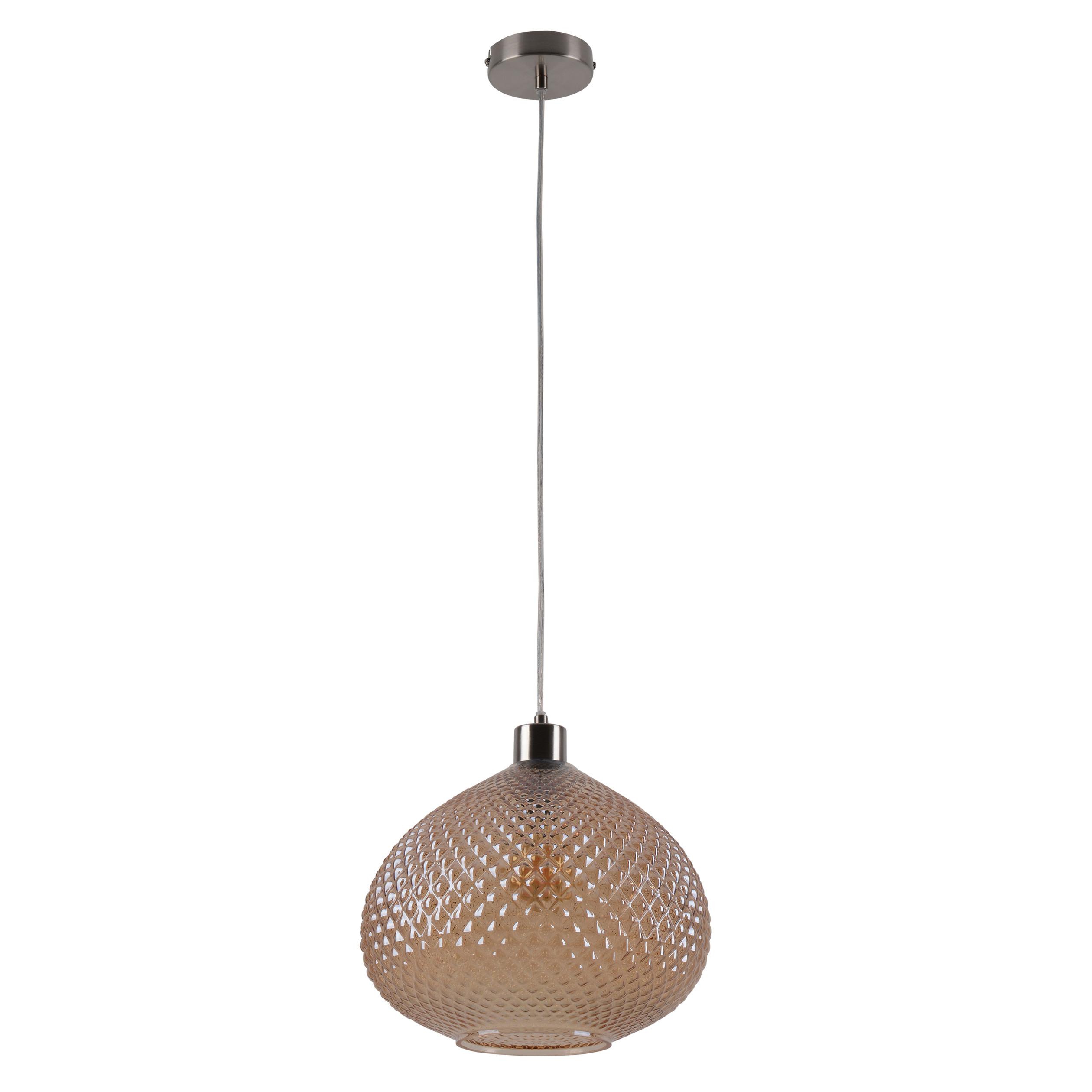 Hängeleuchte Surrat H: 130 cm 1-Flammig, Orientdesign - Braun, Design, Glas/Kunststoff (29/130cm) - Näve