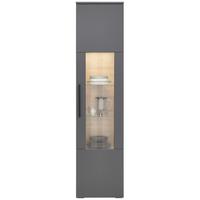 Vitrine Atlanta B: 50,1 Cm Grau/eiche Dekor - Eichefarben/Silberfarben, MODERN, Glas/Holzwerkstoff (50,1/203,2/37,2cm)