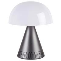 Akku-tischleuchte Lexon Mina L Audio - Grau, Design, Kunststoff/Metall (14/17/14cm)