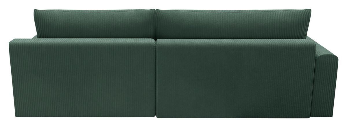 Eckschlafsofa Prag, Dunkelgrün S: 253x167 cm - Dunkelgrün/Schwarz, MODERN, Textil (253/167cm) - Trendmanufaktur