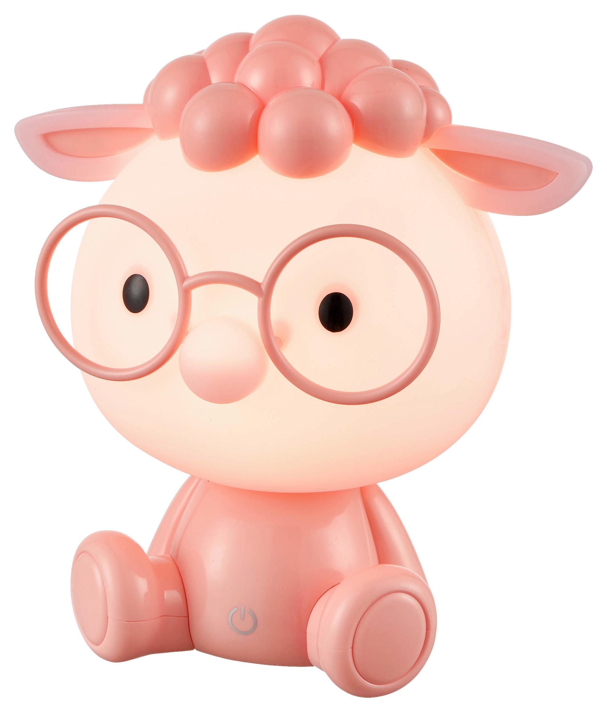 STOLNÁ LED LAMPA Schofi, 20/22/15cm - ružová, Konventionell, plast (20/22/15cm) - Mömax