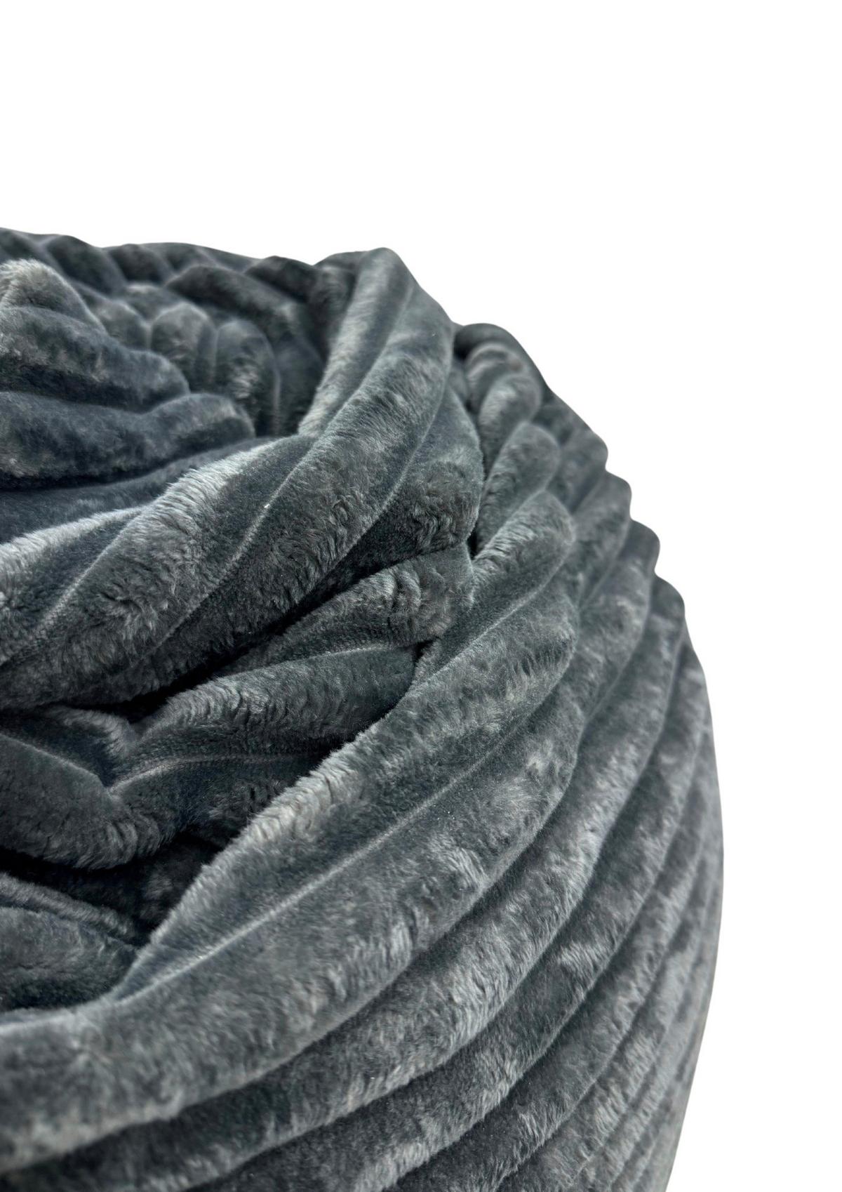 Sedací vak BUZZI, 280L, šedý manšestr TILIA - šedá, Basics, textil (120/85/85cm) - Ondega