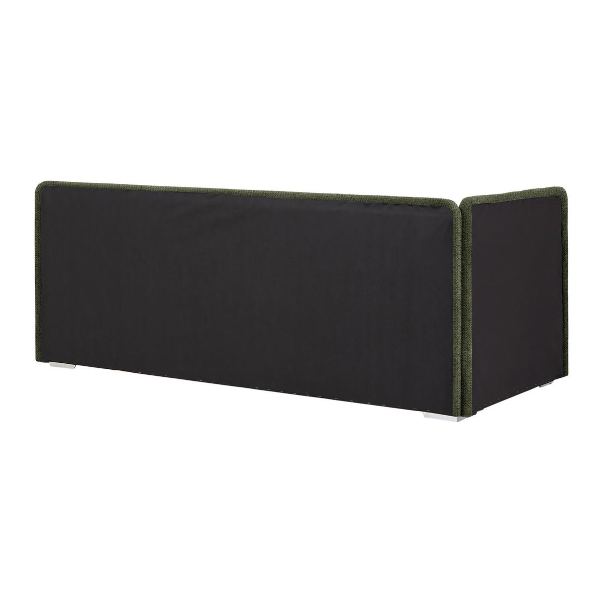 Posteľ Remi s bočnicami 90x200, poťah olivovozelený - olivovozelená/prírodná farba, Konventionell, drevo/textil (90/200cm)