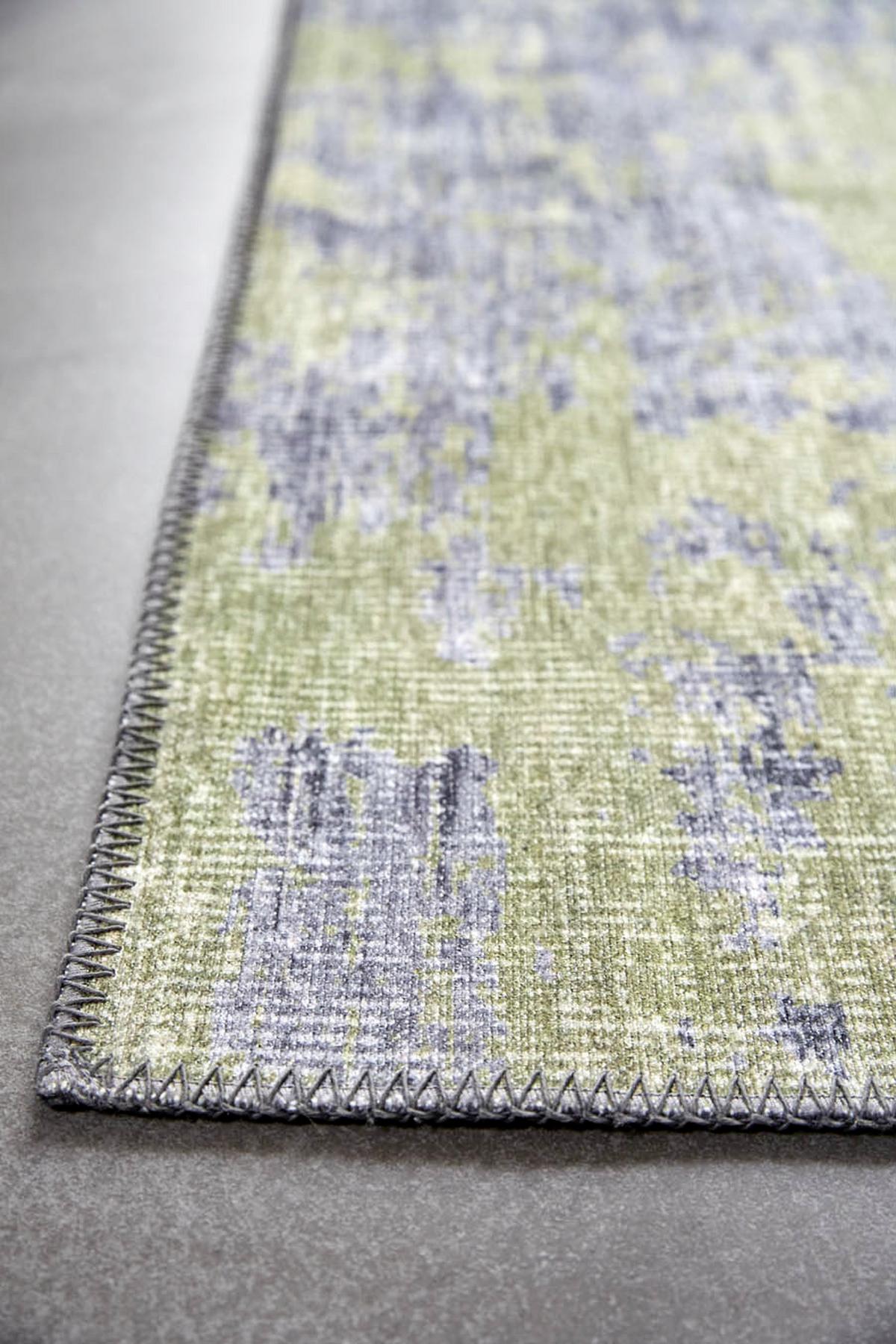 Webteppich Night Hour Grau/Grün 120x170 cm - Grau/Grün, KONVENTIONELL, Textil (120/170cm) - WECON HOME