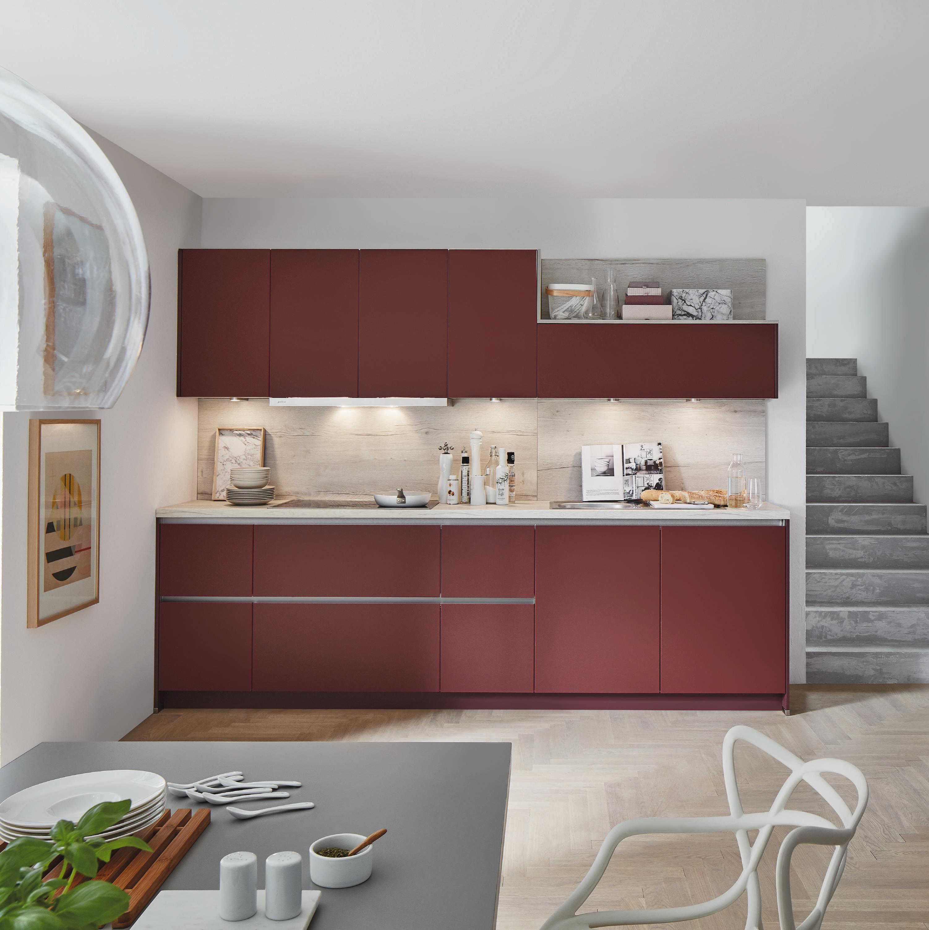 Front: Rostrot Ultramatt Front Eastbourne - Rot, MODERN - Vertico