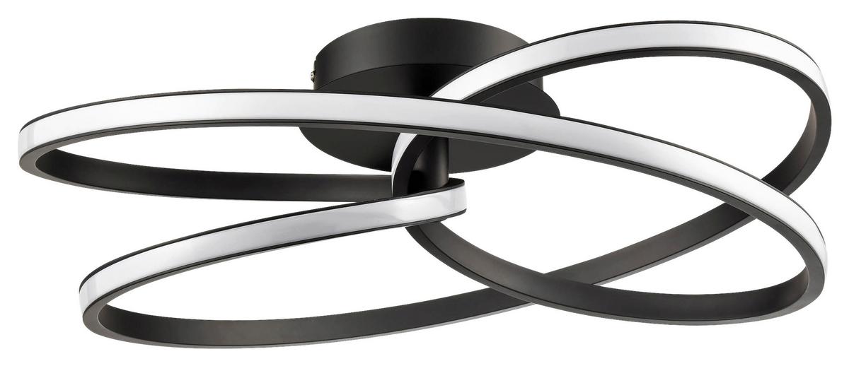 STROPNÍ LED SVÍTIDLO Mofer, 50/13cm - černá, Moderní, kov/plast (50/13cm) - Premium Living