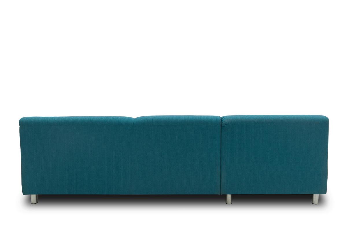 Ecksofa Jamie Armlehnen Petrol Webstoff - Chromfarben/Petrol, KONVENTIONELL, Textil (150/251cm) - MID.YOU