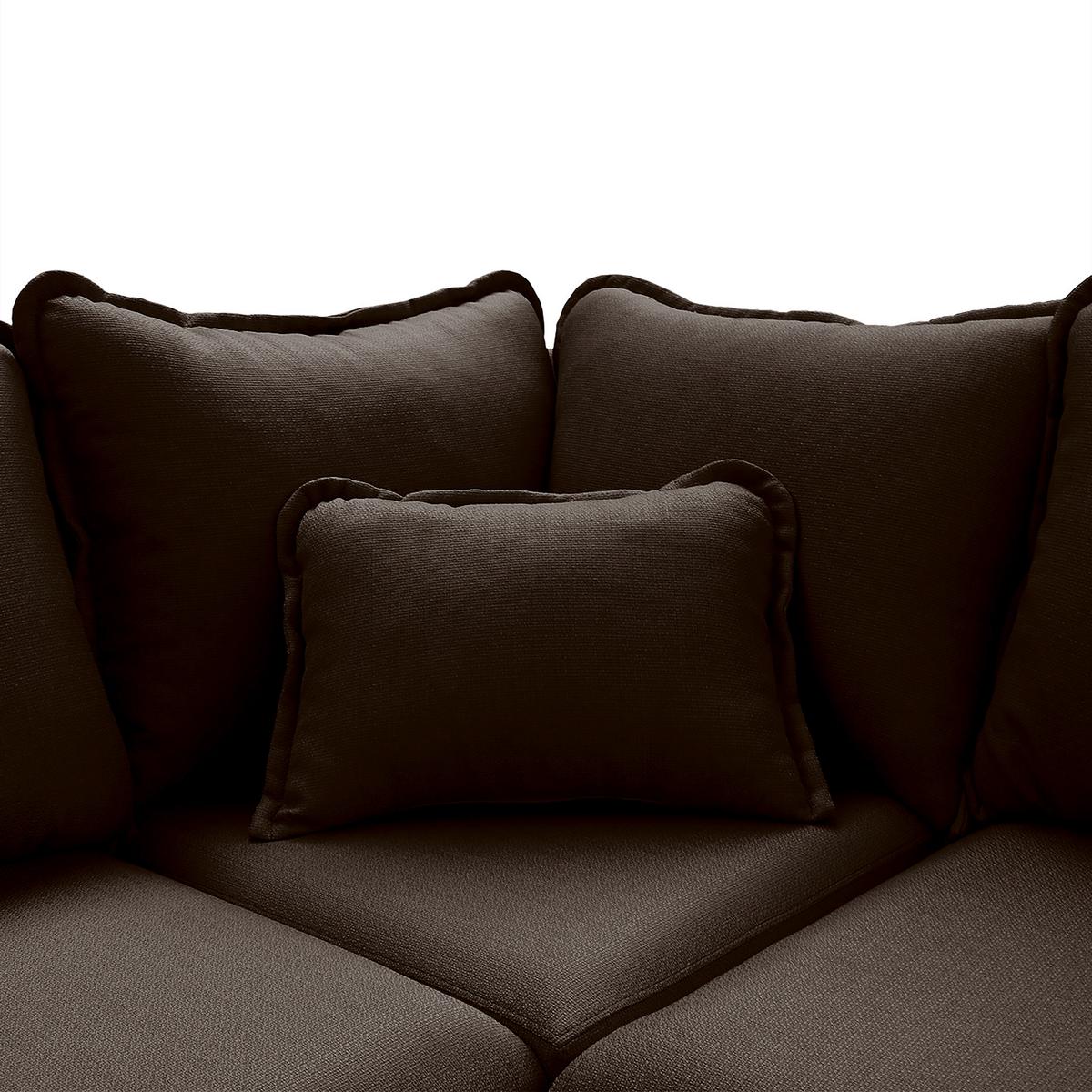 Wohnlandschaft Beata D. Braun U:170x296x167cm - Wengefarben/Dunkelbraun, Design, Textil (170/296/167cm) - Livetastic