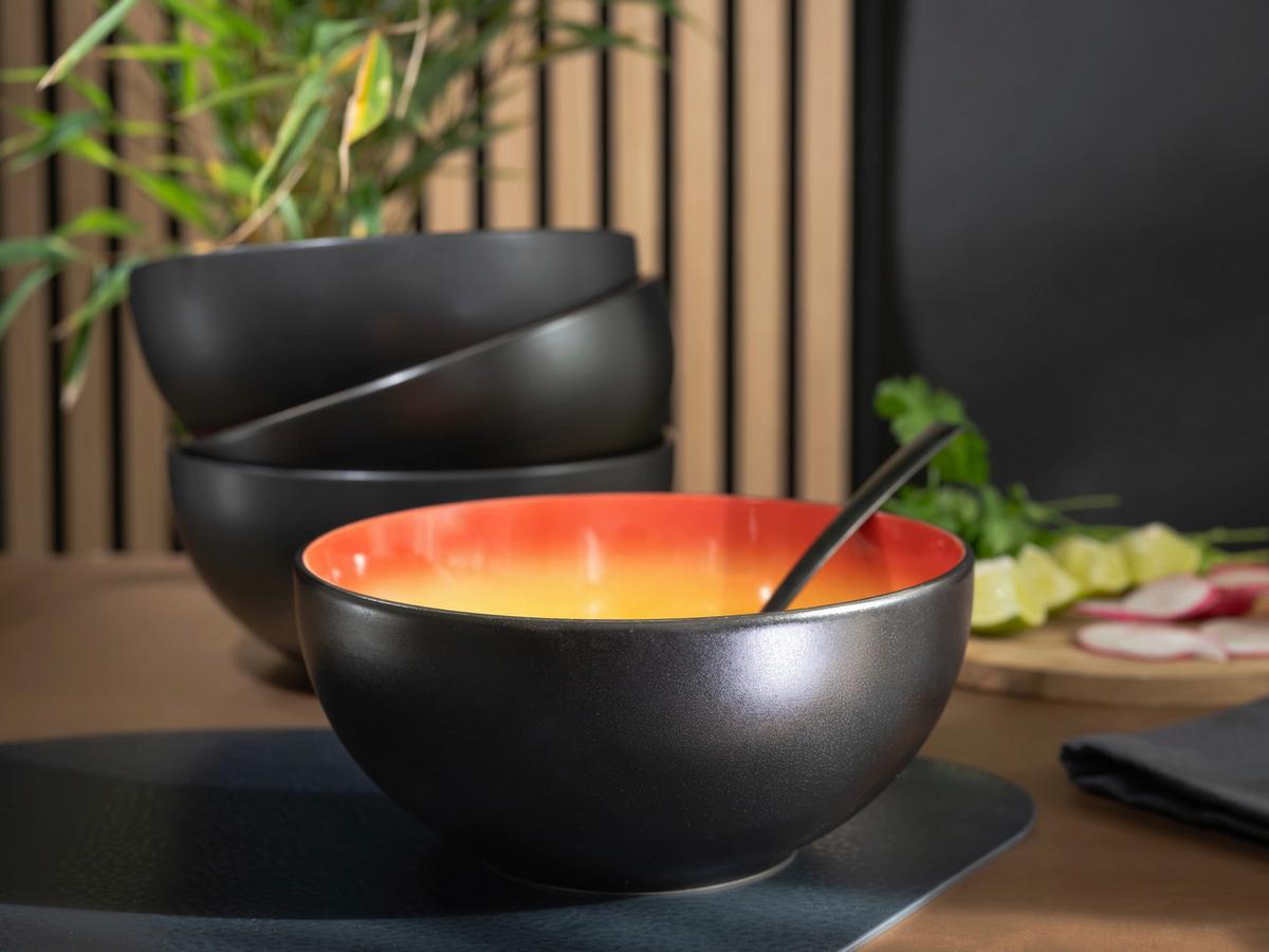 SADA MÍS 24929 HOT RED BUDDHA BOWL - čierna/žltá, Trend, keramika (17,5/8,5cm) - Creatable