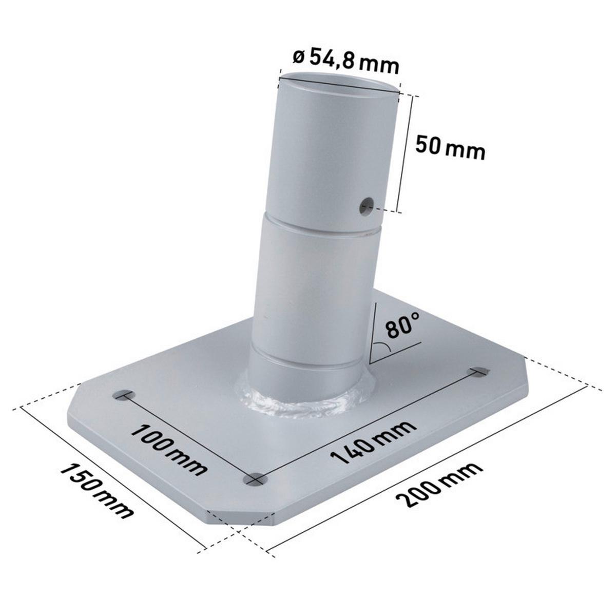 Terrassenhalterung Premium Grau - Grau, Basics, Metall (15/20/15cm)