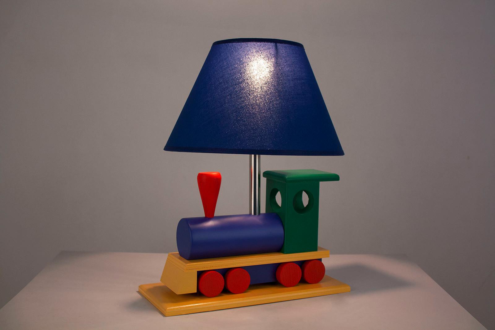 Kindertischleuchte 4112008 Lokomotive Multik. - Multicolor, Basics, Holz (32/27/14cm)