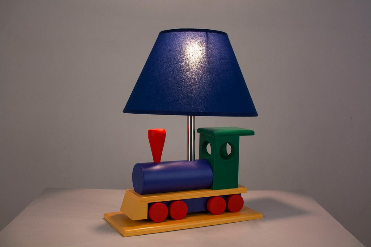 Kindertischleuchte 4112008 Lokomotive Multik. - Multicolor, Basics, Holz (32/27/14cm)