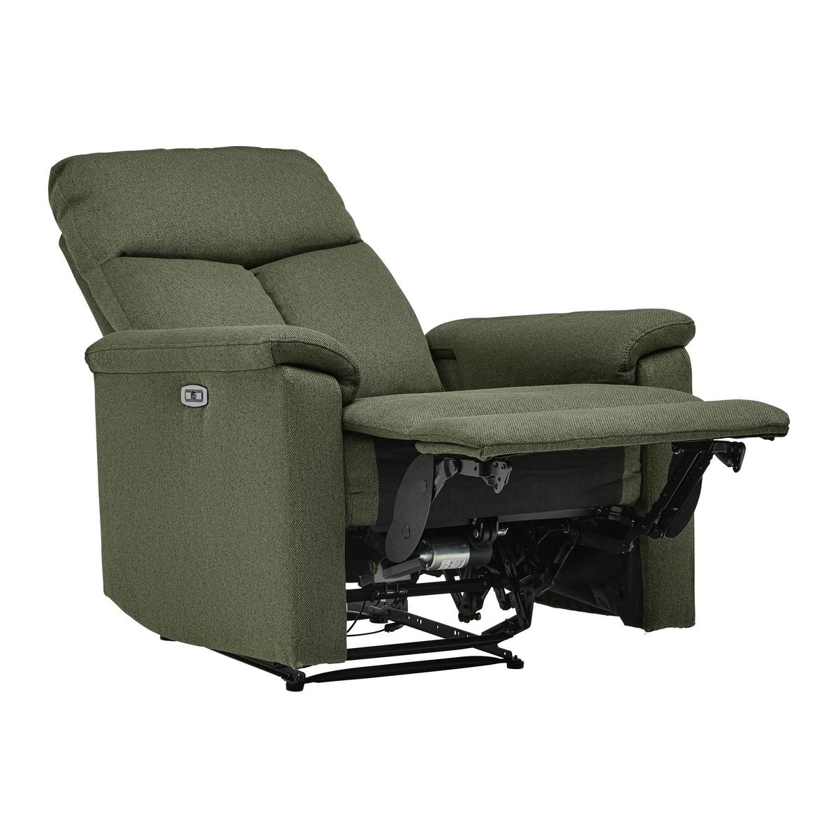 Relaxačné kreslo LEWIS, zelená - čierna/zelená, Modern, kov/drevo (81/108/94cm) - Mömax