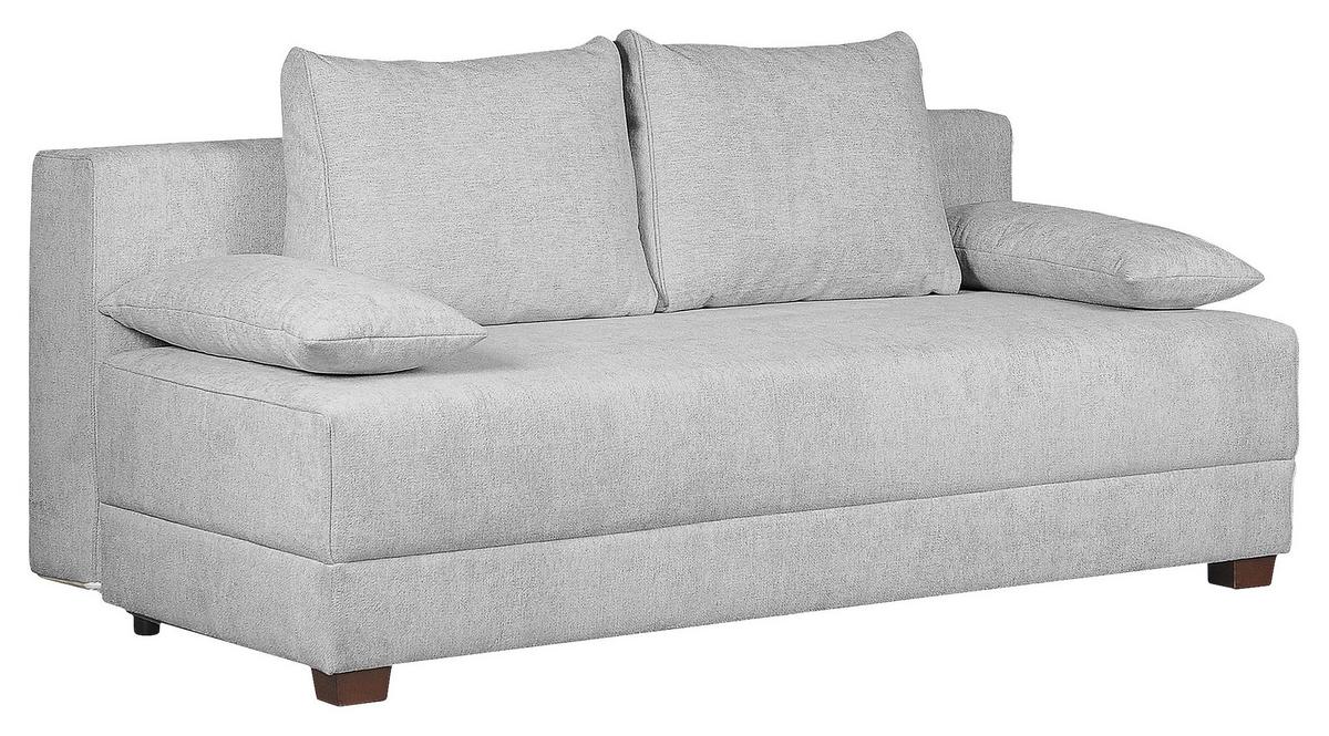 Schlafsofa Dingo, Hellgrau B: 202 cm - Dunkelbraun/Hellgrau, Design, Textil (202/85/110cm) - MID.YOU