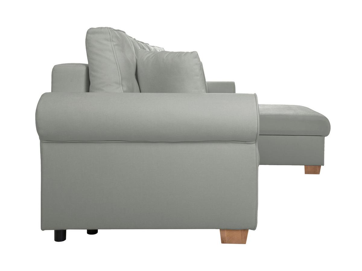 Ecksofa Arles Dunkelgrau 89 S: 266x161 Cm - Dunkelgrau/Buchefarben, Design, Textil (266/161cm) - MID.YOU