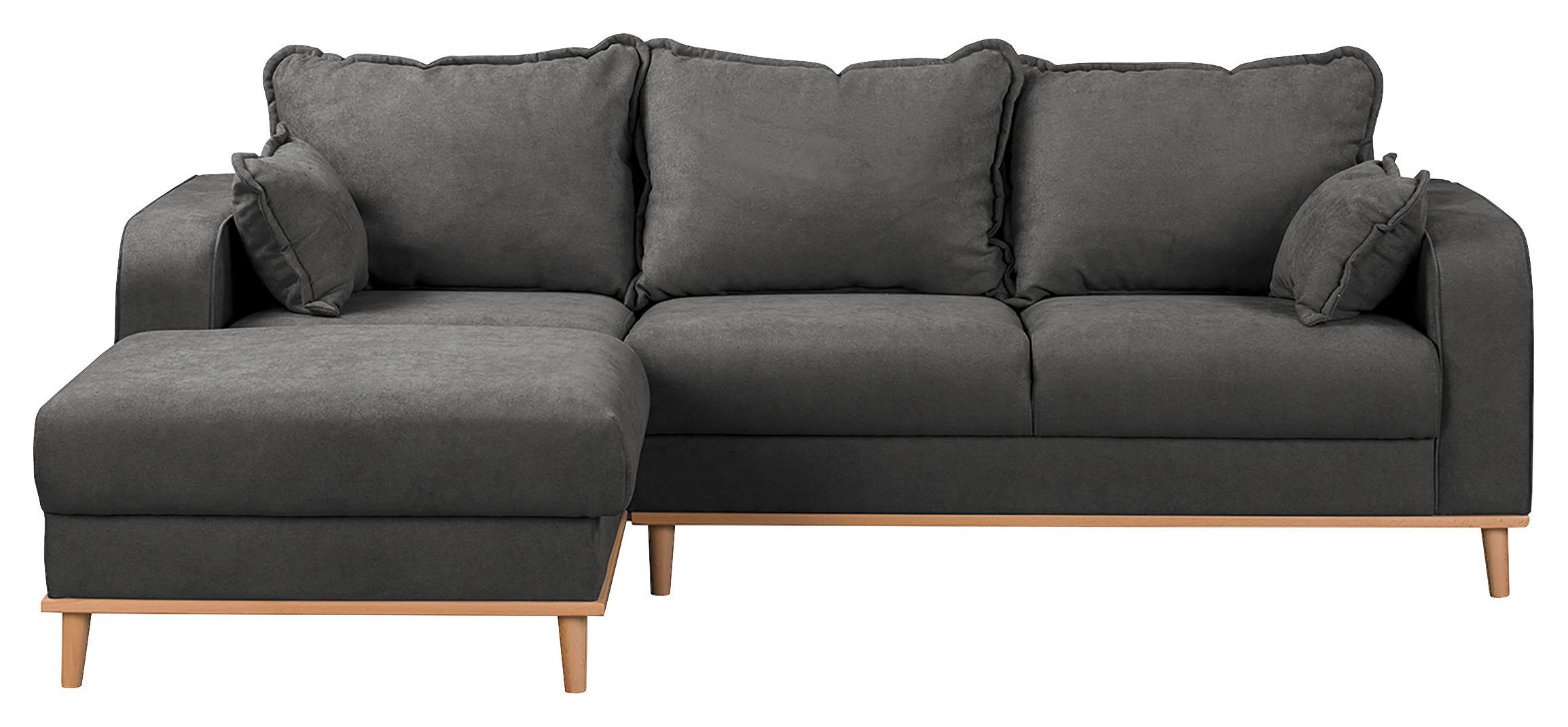 Ecksofa Beata Beige S: 150x230 cm - Wengefarben/Beige, Design, Textil (150/230cm) - Livetastic