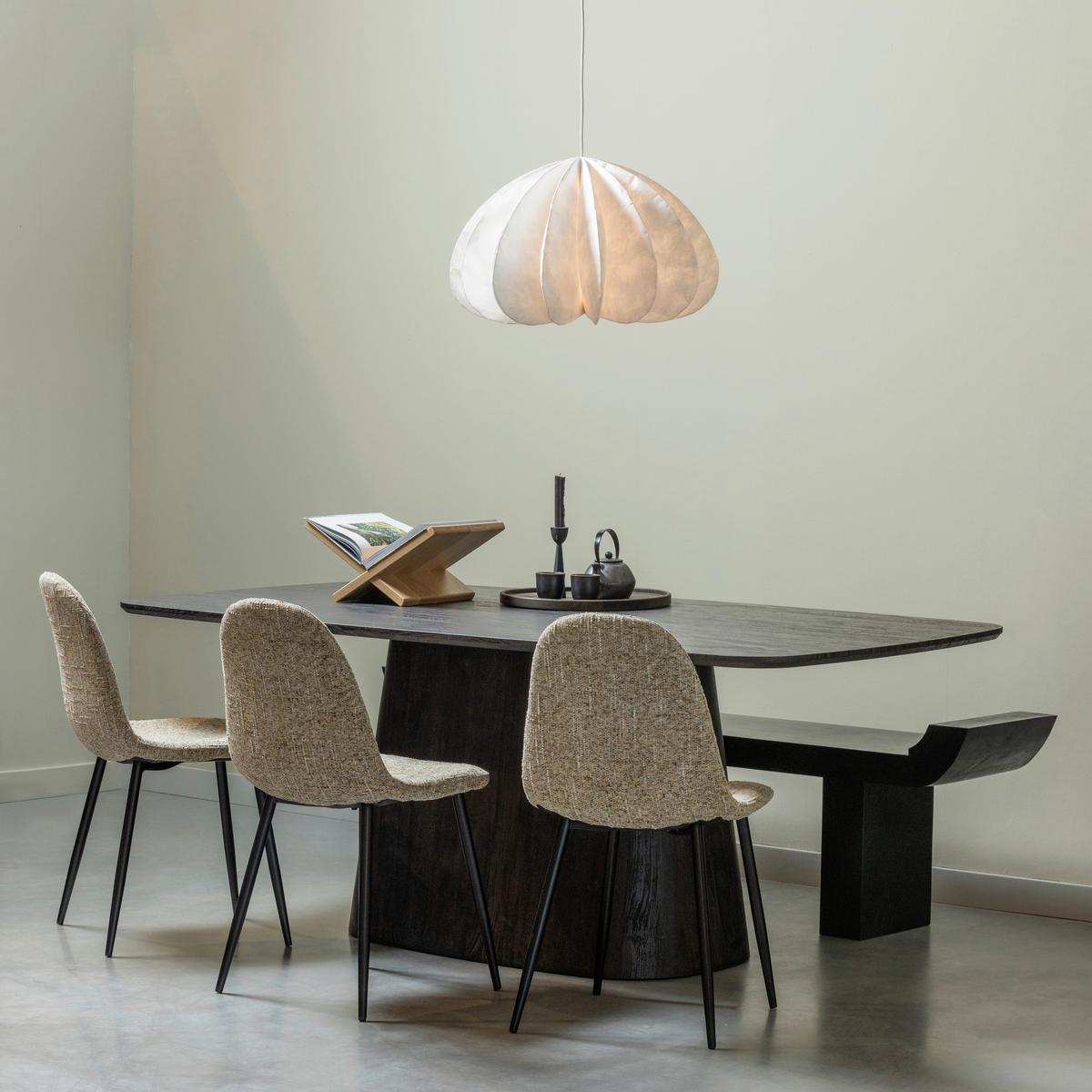 Esstisch Leah Dunkelbraun L: 200 cm - Dunkelbraun, Design, Holzwerkstoff (200/105/76cm) - Livetastic