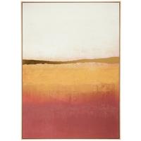 Obraz na plátně Denise, 100/140cm - pink/přírodní barvy, dřevo/textil (100/140cm) - Modern Living