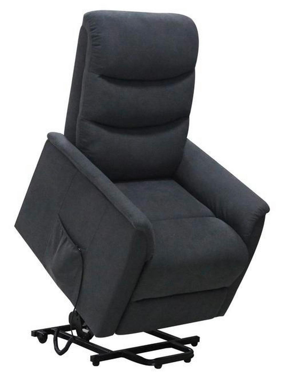 Tv-fotel Aston - sötétszürke, Modern, textil/fém (72,5/110,5/92,5cm) - Ondega