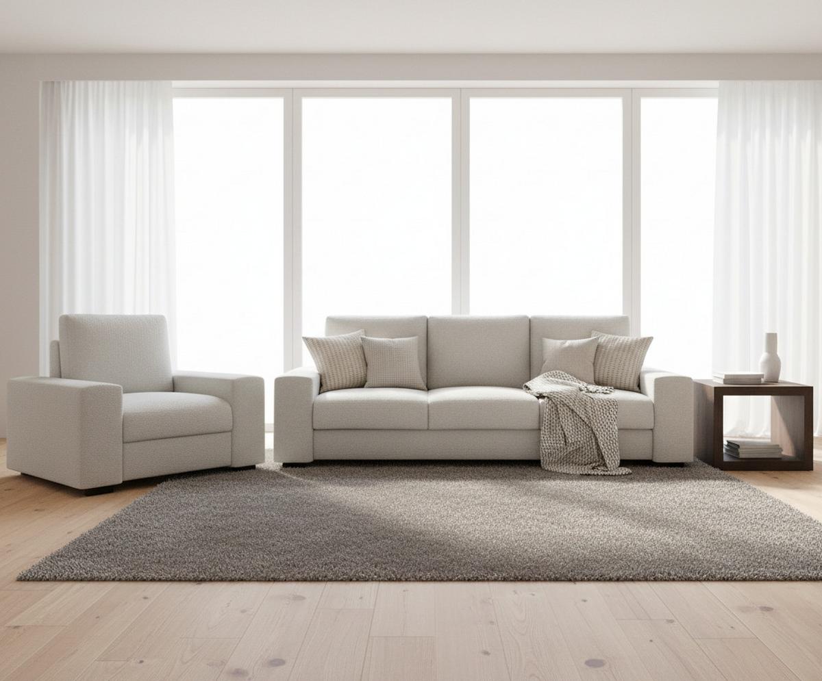 Schlafsofa Roland, Beige B: 239 Cm - Beige/Schwarz, Design, Textil (239/91/92cm) - MID.YOU