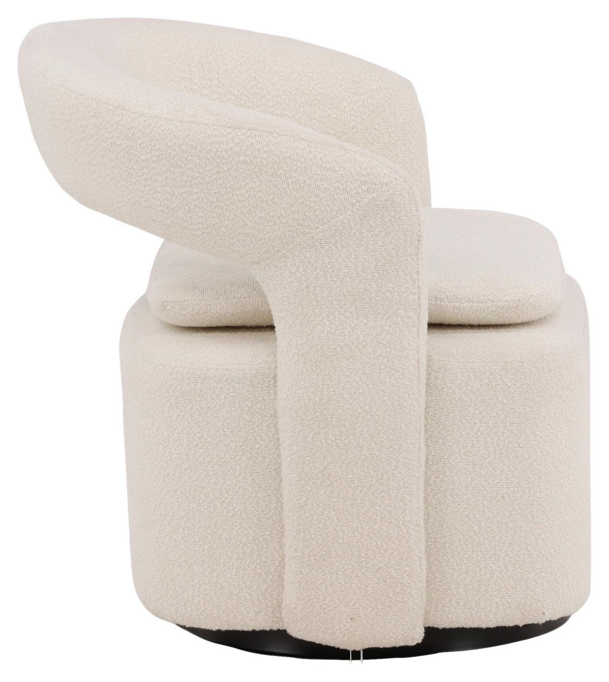 Sessel Laurel - Weiß, Design, Textil/Metall (69/75/72cm) - Livetastic