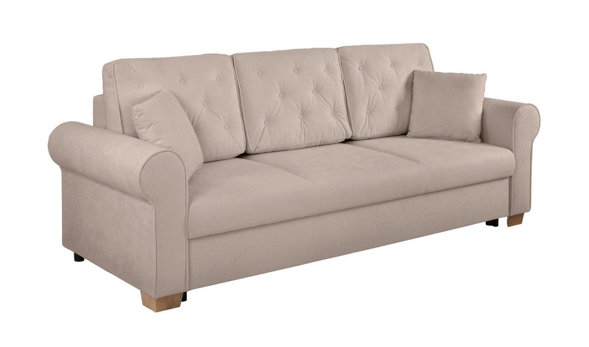 Schlafsofa Arles, Taupe 15 B: 240 Cm - Taupe/Buchefarben, Design, Textil (240/94/98cm) - MID.YOU