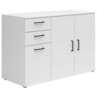 Komoda Cabinet š: 120 cm - bílá/černá, Moderní, kompozitní dřevo/plast (120/83/52cm)