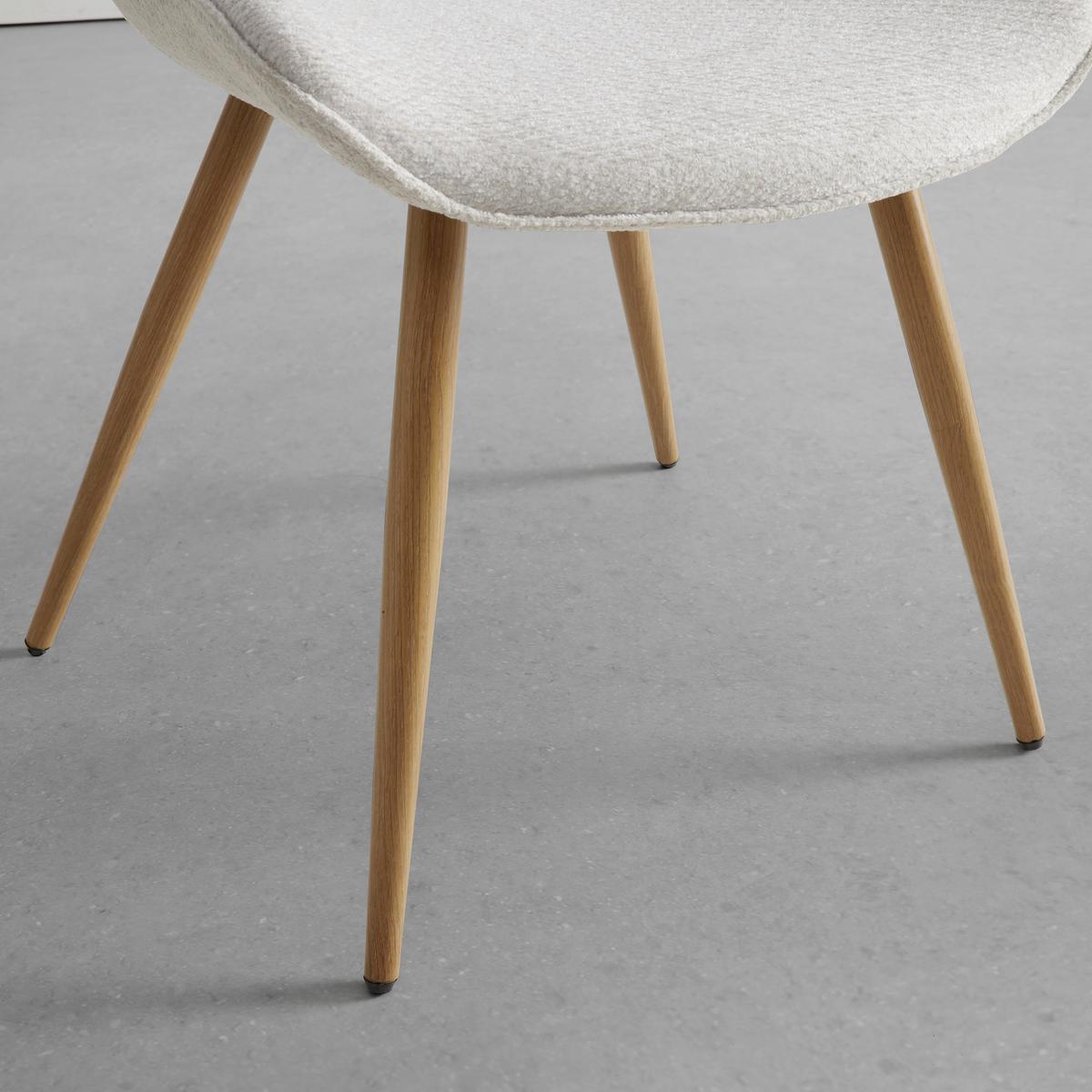 Židle LOU béžová - barvy dubu/béžová, Moderní, kov/dřevo (52/84/60cm) - Mömax