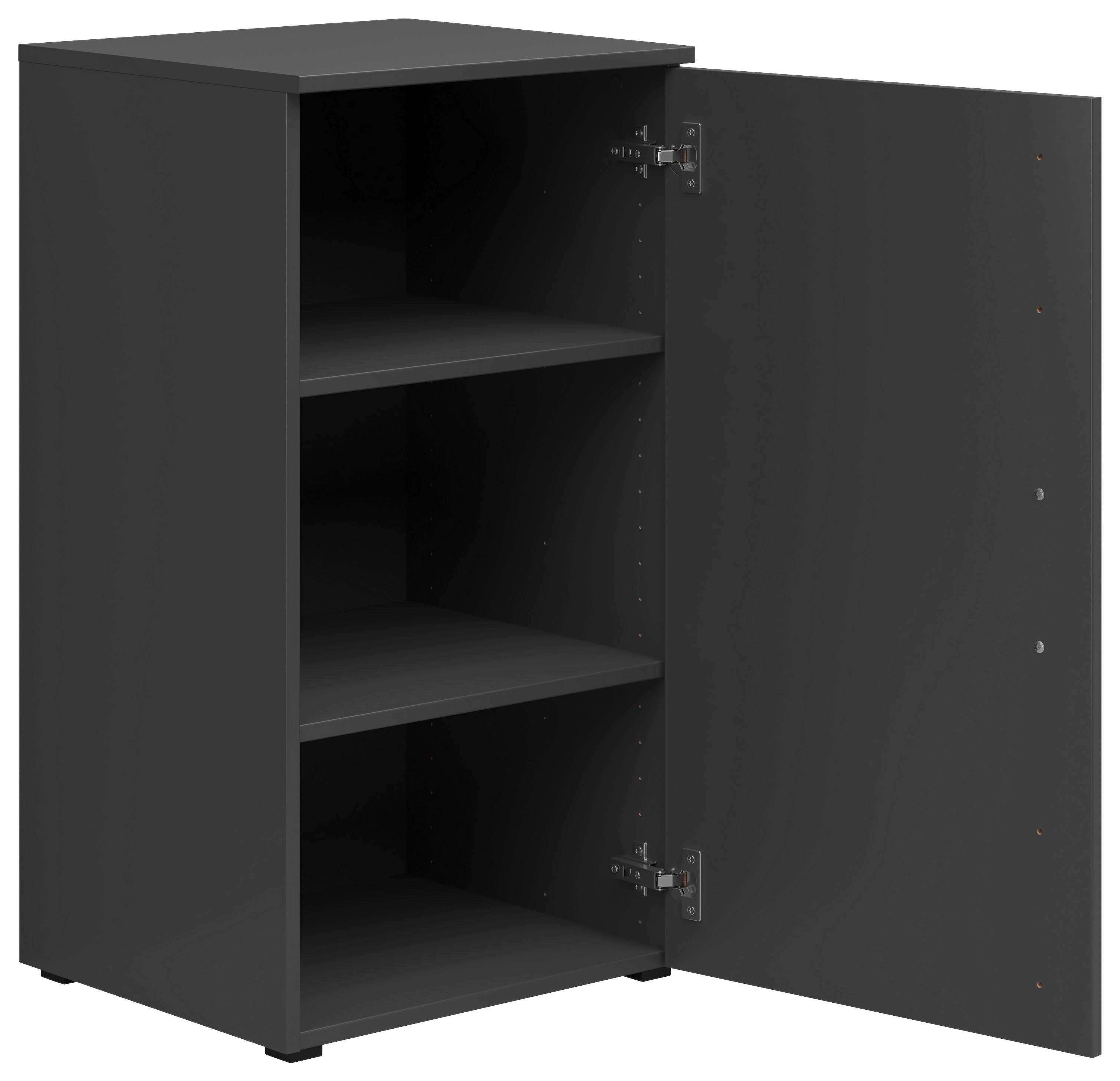 Komoda MULTISTAURAUM š: 45 cm - černá/barvy grafitu, Moderní, kompozitní dřevo/plast (45/83/40cm)