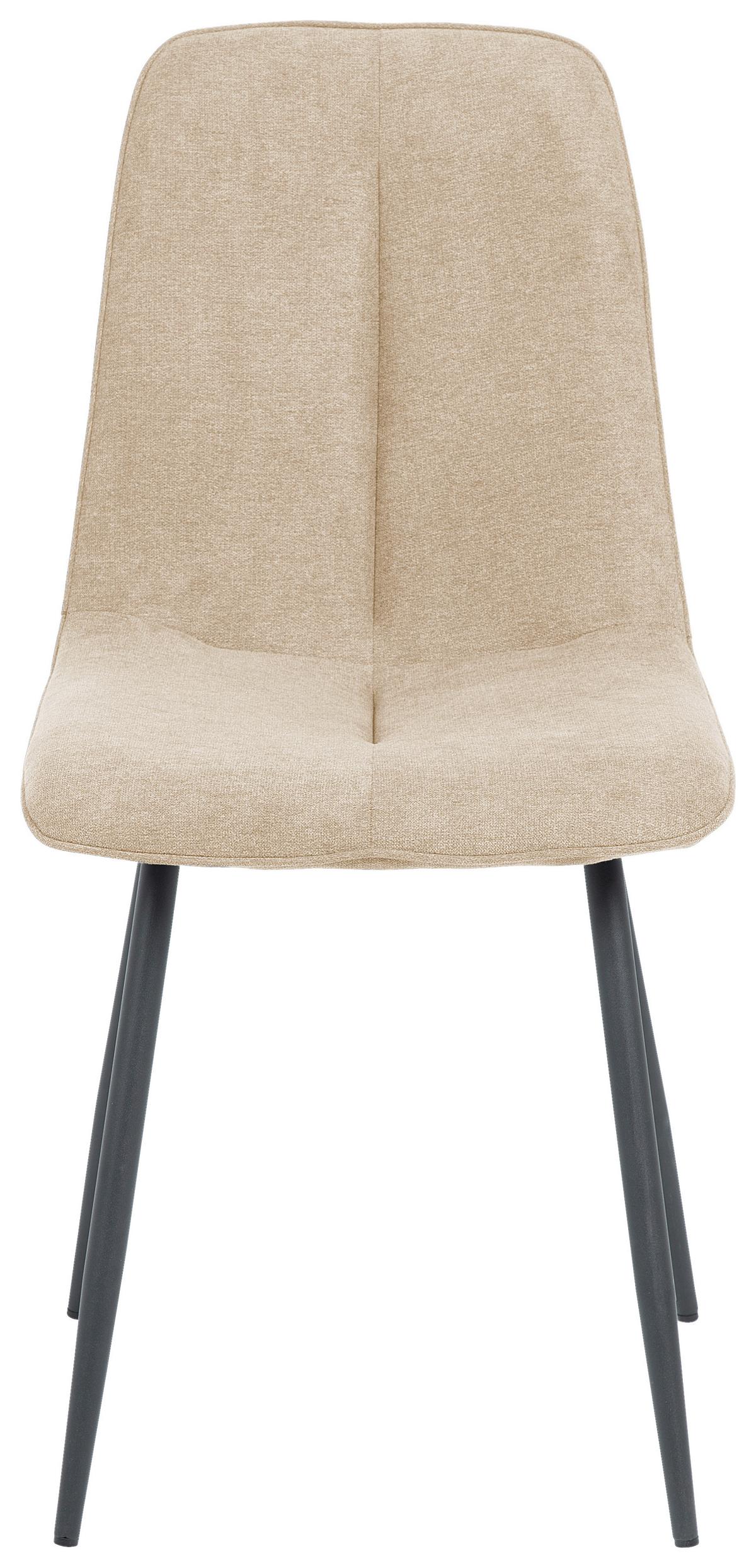 Stuhl-Set 2er Lago Beige Lago - Beige/Schwarz, MODERN, Holz/Textil (47/87/58cm) - P & B