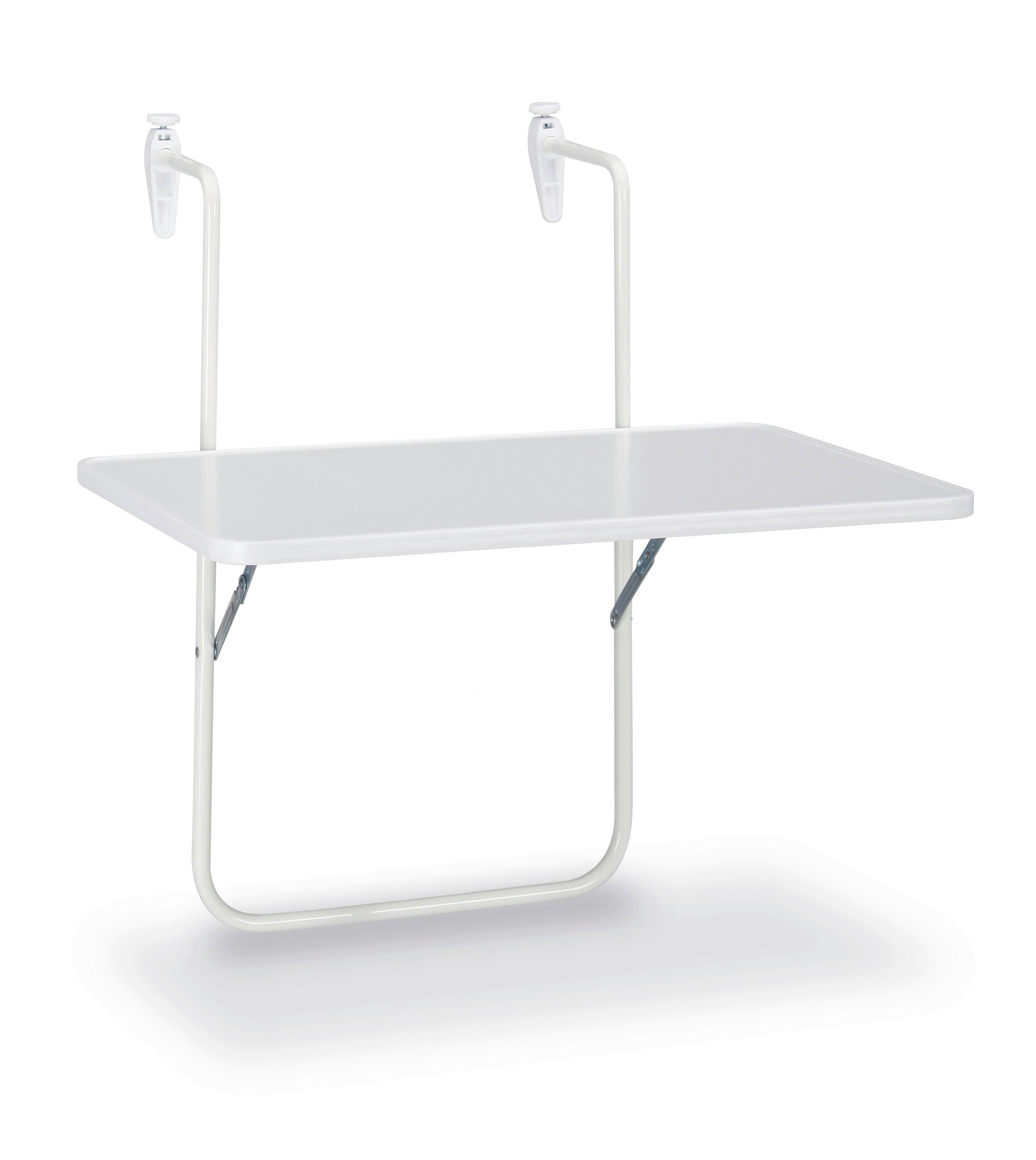 Gartentisch Boy – Balkonhängetisch - Weiß, Basics, Metall (60/40/5cm)