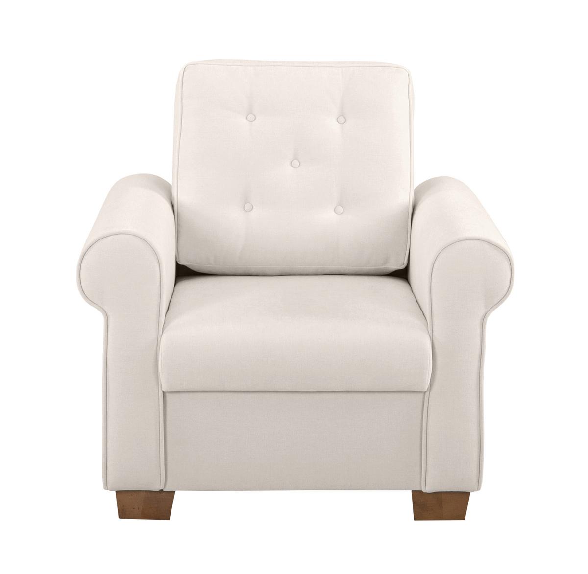 Sessel Arles, Creme 02 B: 93 Cm - Buchefarben/Creme, Design, Textil (93/89/82cm) - MID.YOU