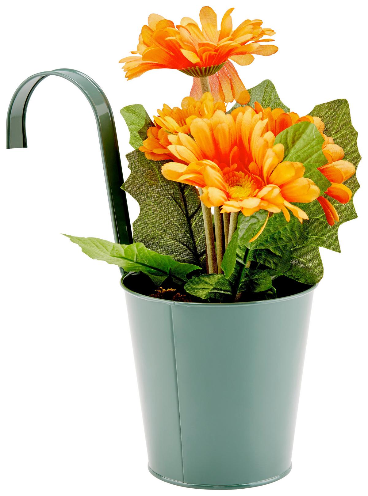 Kaspó Caro - világosszürke/bézs, Basics, fém (13,5/26,5cm) - Ondega