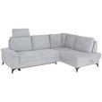 Ecksofa Sound - Schwarz/Grau, MODERN, Textil (248/90/170cm) - Luca Bessoni