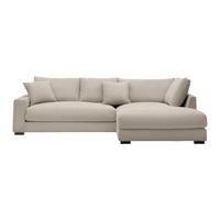 Rohová sedačka PEDRO, pravá, šedohnědá - černá/šedohnědá, Moderní, textil/plast (300/190cm) - Mömax