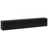 Lowboard Slant 240 - Schwarz, Design, Holzwerkstoff (240/40/35cm) - Livetastic