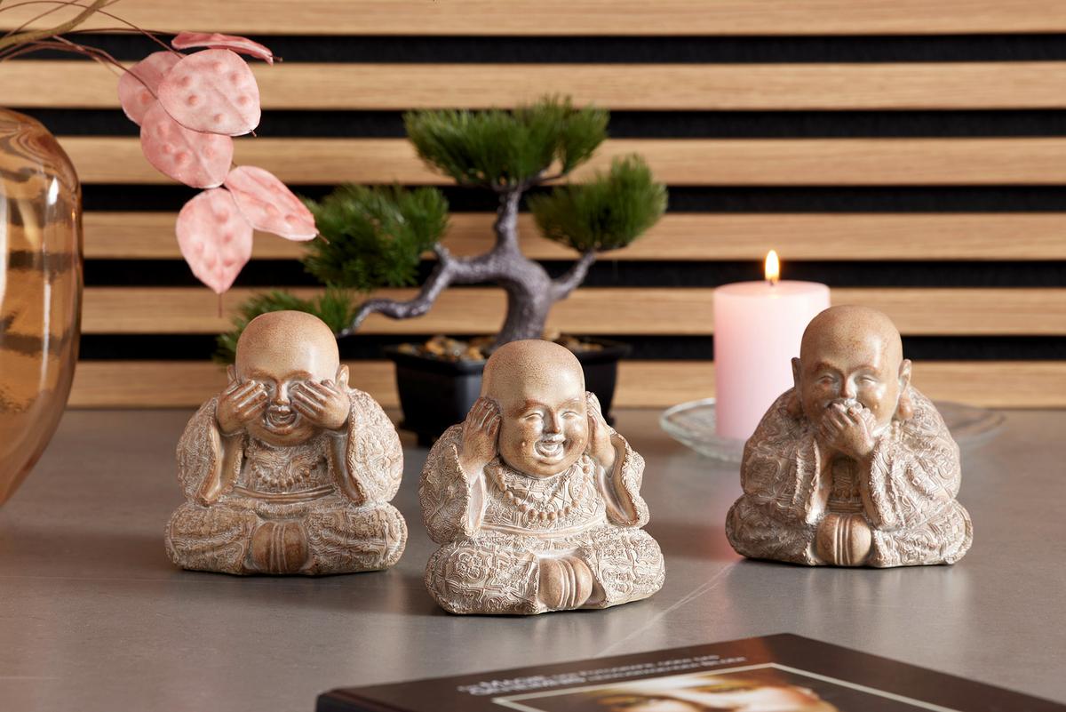 Buddha Balu - Naturfarben/Weiß, LIFESTYLE, Kunststoff (12/10cm) - Luca Bessoni